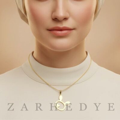 آویز طلا خرگوش کد 01 روی گردن مدل