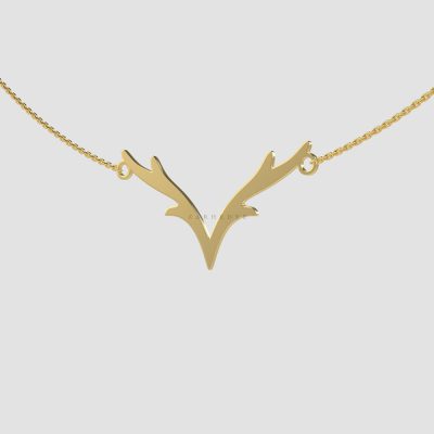 آویز طلا شاخ گوزنی کد 01