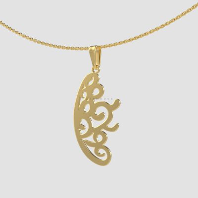 آویز طلا پروانه کد 07