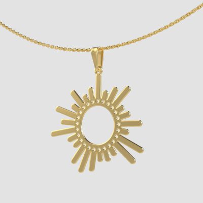 آویز طلا خورشید کد 02