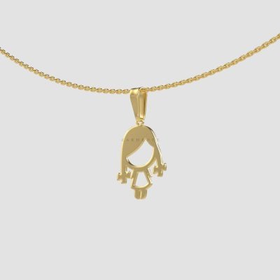 آویز طلا دخترک کد 01