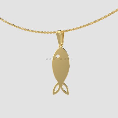 آویز طلا ماهی کد 04