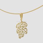 آویز طلا برگ کد 03