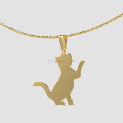 آویز طلا گربه کد 03