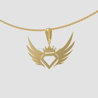 آویز طلا تاج کد 04