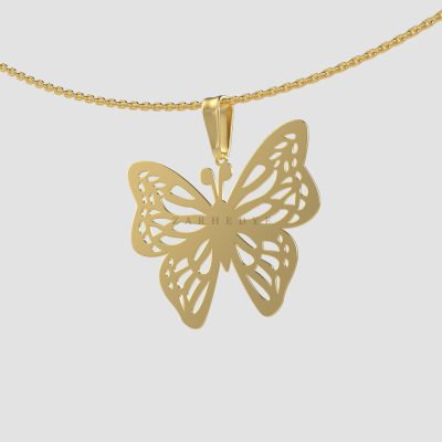 آویز طلا پروانه کد 020