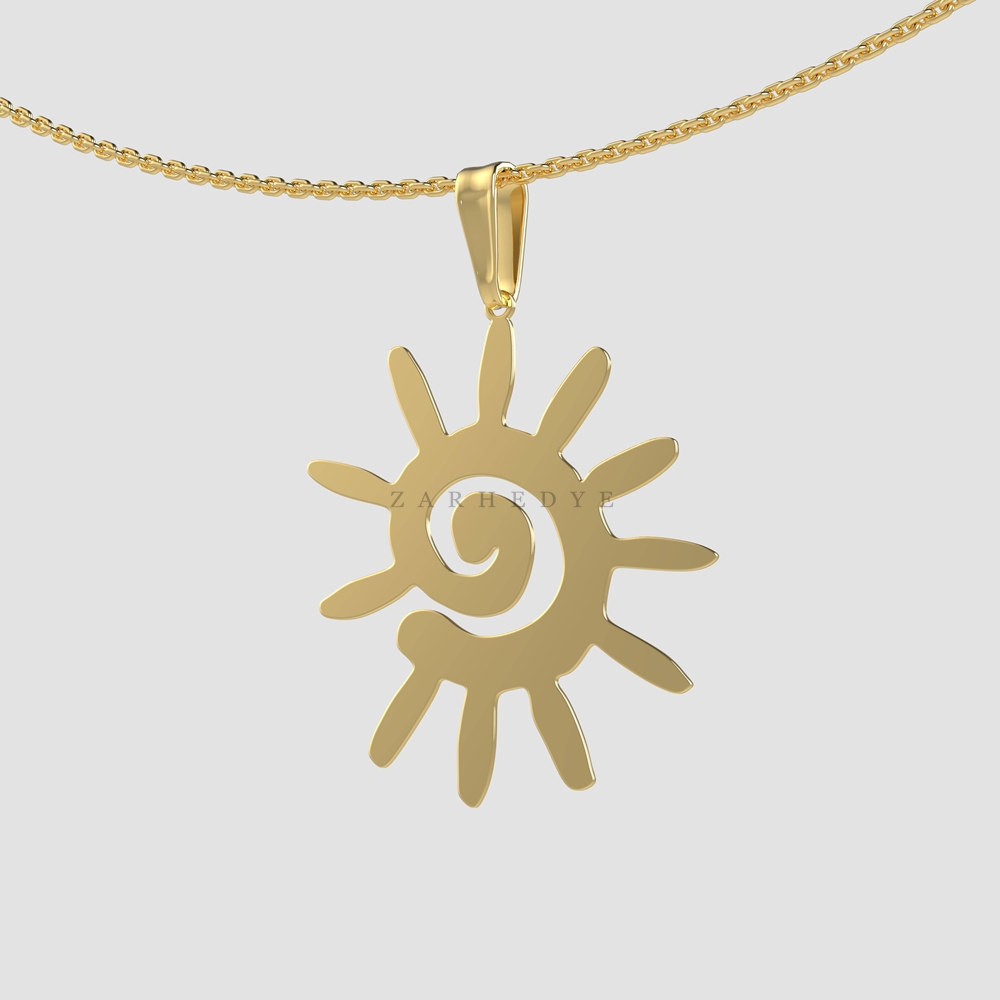 آویز طلا خورشید کد 05