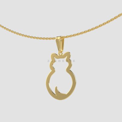 آویز طلا گربه کد 05