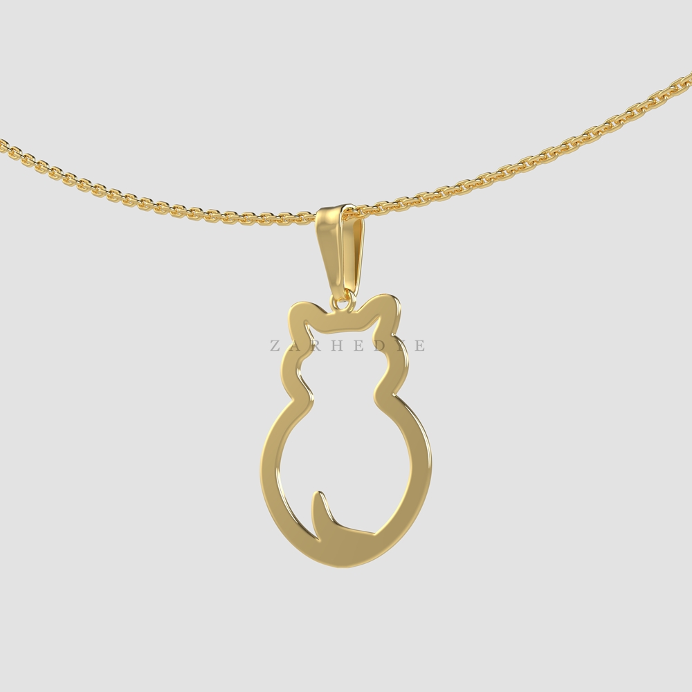 آویز طلا گربه کد 05