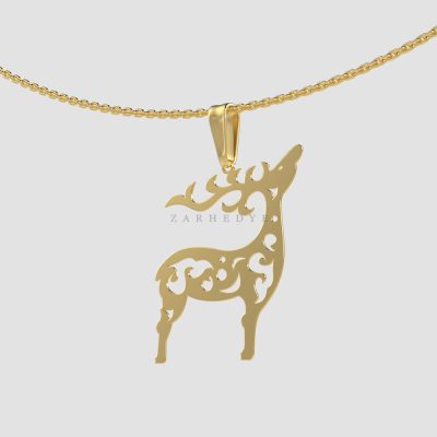 آویز طلا آهو کد 01