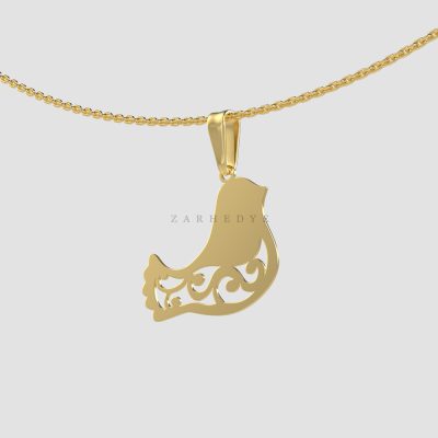آویز طلا پرنده و اسلیمی کد 01