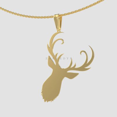 آویز طلا گوزن کد 02