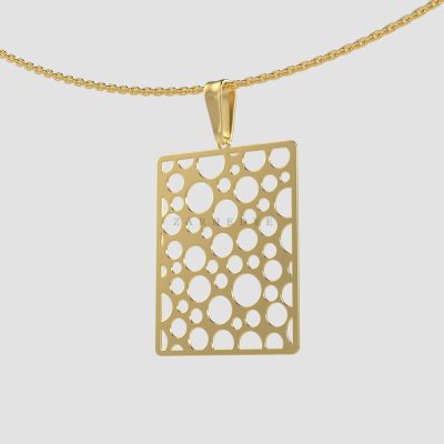 پلاک طلا مستطیل دایره کد 01