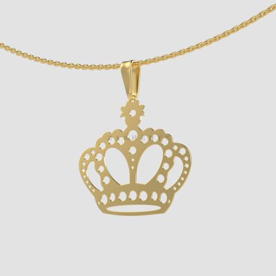 آویز طلا تاج کد 05