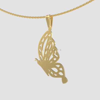 آویز طلا پروانه کد 025