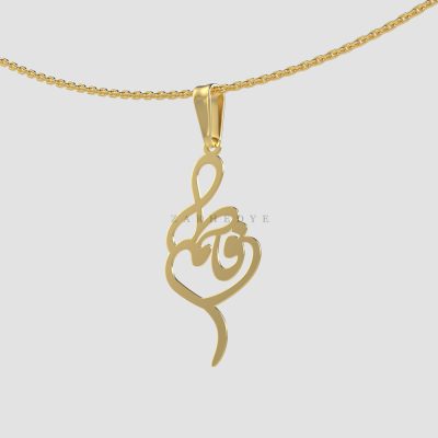 پلاک طلا اسم فاطمه کد 010