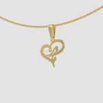 پلاک طلا اسم مادر کد 05