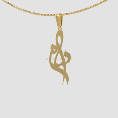 پلاک طلا اسم سام کد 01