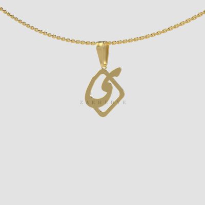 پلاک طلا حرف ی فارسی و مربع کد 01