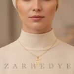 آویز طلا آهو کد 01 روی گردن مدل
