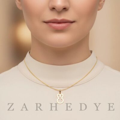 آویز طلا خرگوش کد 02 روی گردن مدل