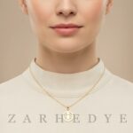 آویز طلا دخترک کد 02 روی گردن مدل
