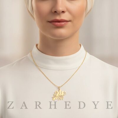آویز طلا کبوتر کد 01 روی گردن مدل