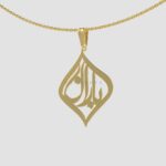 پلاک طلا اسم باران کد 09
