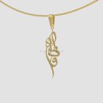 پلاک طلا اسم فاطمه کد 014