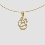 پلاک طلا اسم فاطمه کد 08